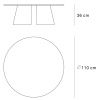 Černý jasanový kulatý konferenční stolek Teulat Cep 110 cm