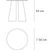 Černý jasanový kulatý odkládací stolek Teulat Cep 50 cm