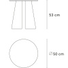 Jasanový kulatý odkládací stolek Teulat Cep 50 cm