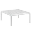 Bílý plastový zahradní konferenční stolek Komodo Tavolino Vetro 70 x 70 cm
