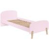 Růžová lakovaná dětská postel Vipack Kiddy 90x200 cm