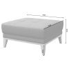 Šedá kožená podnožka MESONICA Musso Tufted