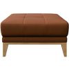 Hnědá kožená podnožka MESONICA Musso Tufted