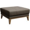 Světle hnědá kožená podnožka MESONICA Musso Tufted