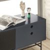 Tmavě modrý lakovaný TV stolek Teulat Punto 180 x 40 cm -fv-interier-25