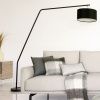 Černá kovová stojací lampa s bavlněným stínidlem Kave Home Ciana 221,5 cm -fv-interier-25