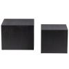 Set dvou černých borovicových odkládacích stolků Senna 50x50 / 40x40 cm