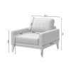 Hnědé kožené křeslo MESONICA Musso Tufted