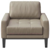 Šedé kožené křeslo MESONICA Musso Tufted