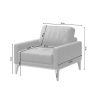 Šedé kožené křeslo MESONICA Musso Tufted