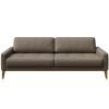 Světle hnědá třímístná kožená pohovka MESONICA Musso Tufted 211 cm