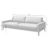 Světle hnědá třímístná kožená pohovka MESONICA Musso Tufted 211 cm