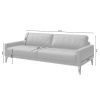 Hnědá třímístná kožená pohovka MESONICA Musso Tufted 211 cm