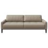 Šedá třímístná kožená pohovka MESONICA Musso Tufted 211 cm