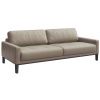 Šedá třímístná kožená pohovka MESONICA Musso Tufted 211 cm