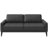 Tmavě šedá dvoumístná kožená pohovka MESONICA Musso Tufted 173 cm