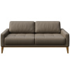 Světle hnědá dvoumístná kožená pohovka MESONICA Musso Tufted 173 cm