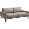 Šedá dvoumístná kožená pohovka MESONICA Musso Tufted 173 cm
