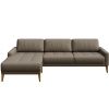 Světle hnědá kožená rohová pohovka MESONICA Musso Tufted, levá, 248 cm