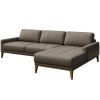 Světle hnědá kožená rohová pohovka MESONICA Musso Tufted, pravá, 248 cm
