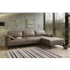 Šedá kožená rohová pohovka MESONICA Musso Tufted, pravá, 248 cm -fv-interier-25