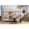 Bílá dřevěná dětská postel Vipack Housebed 90 x 200 cm