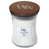 Střední vonná svíčka Woodwick, Linen
