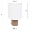 Bílá látková stolní lampa Kave Home Eshe