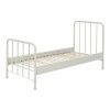 Matně bílá kovová postel Vipack Bronxx 90 x 200 cm