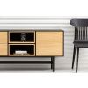 Černý dubový TV stolek Maya 180 x 50 cm -fv-interier-25