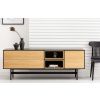Černý dubový TV stolek Maya 180 x 50 cm -fv-interier-25