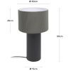 Šedá lněná stolní lampa Kave Home Domicina