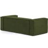 Zelená manšestrová dvoumístná pohovka Kave Home Blok 210 cm