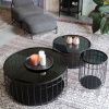 Černý skleněný kulatý konferenční stolek WLL Lance 80 cm -fv-interier-25