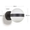 Bílo černá kovová nástěnná lampa LaForma Anasol 15 cm
