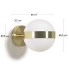 Bílo zlatá kovová nástěnná lampa Kave Home Anasol 15 cmBílo zlatá kovová nástěnná lampa LaForma Anasol 15 cm