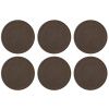 Set šesti tmavě hnědo šedých porcelánových talířů AUDO NEW NORM 17,5 cm
