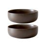 Set dvou tmavě hnědo šedých porcelánových misek AUDO NEW NORM 21,5 cm