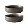 Set dvou tmavě hnědo šedých porcelánových misek AUDO NEW NORM 25 cm