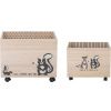 Set dvou dřevěných úložných boxů na hračky Bloomingville Nonni 40/50 x 30/35 cm