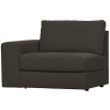 Antracitově šedý látkový koncový modul Flaireen 115 cm, levý