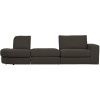 Antracitově šedý látkový koncový modul Flaireen 115 cm, pravý