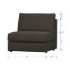 Antracitově šedý látkový středový modul Flaireen 90 cm
