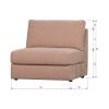 Růžový látkový středový modul Flaireen 90 cm