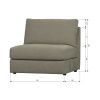 Šedý látkový středový modul Flaireen 90 cm