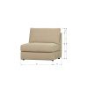 Pískově hnědý látkový středový modul Flaireen 90 cm