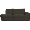Antracitově šedý látkový koncový modul Flaireen 93 cm, levý
