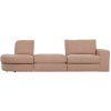 Růžový látkový koncový modul Flaireen 93 cm, levý