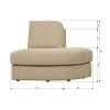 Pískově hnědý látkový koncový modul Flaireen 93 cm, pravý