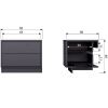 Černý borovicový TV stolek Frederica 50 x 39,5 cm